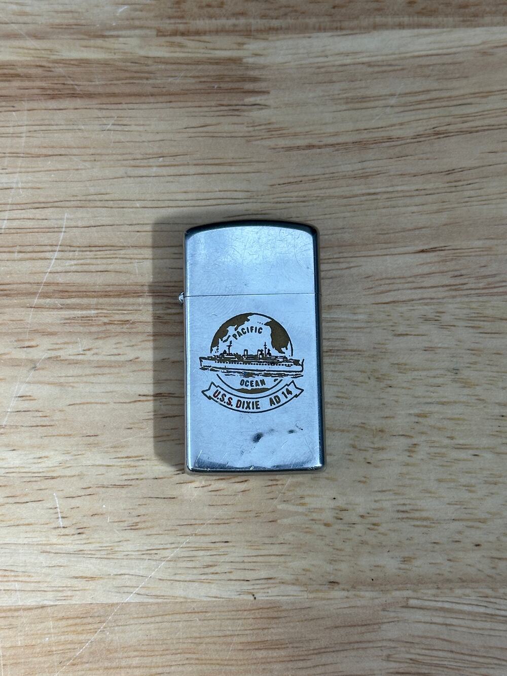Vintage Zippo USS Dixie AD 14